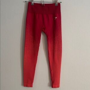 Gymshark Red Ombre Leggings